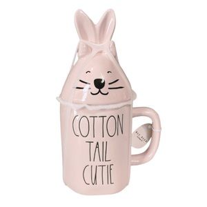 NEW Rae Dunn COTTON TAIL CUTIE Topper Mug 🐰💖🐰💖🐰